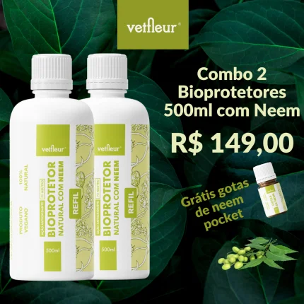 Combo 2 bioprotetores com neem