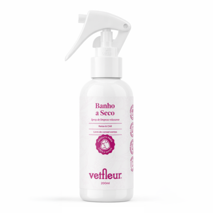 Banho a seco - Spray de Limpeza Vetfleur 200ml Livre de conservantes